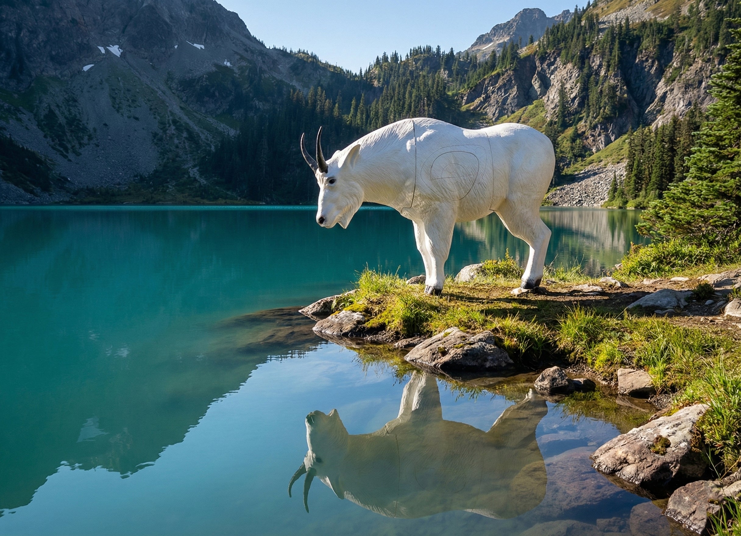 Real Wild 3D Mountain Goat Foam Archery Target